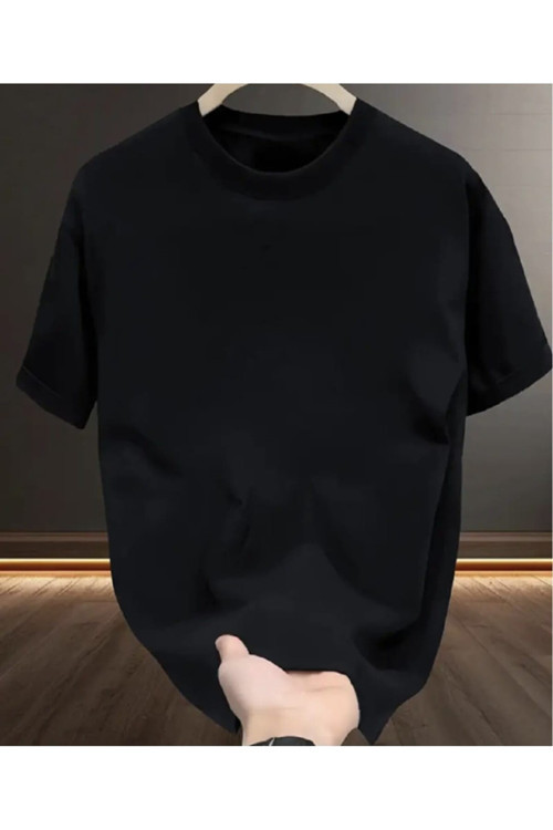 Baskısız Siyah Oversize Tshirt