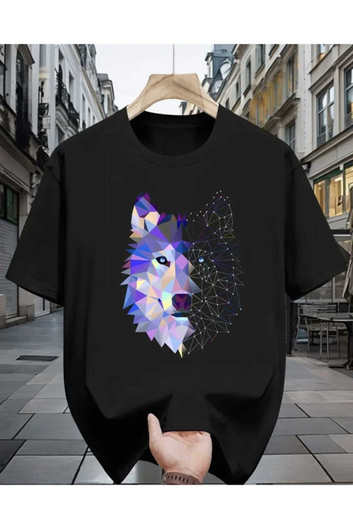 Neon Kurt Baskılı Özel Tasarım Oversize Tshirt