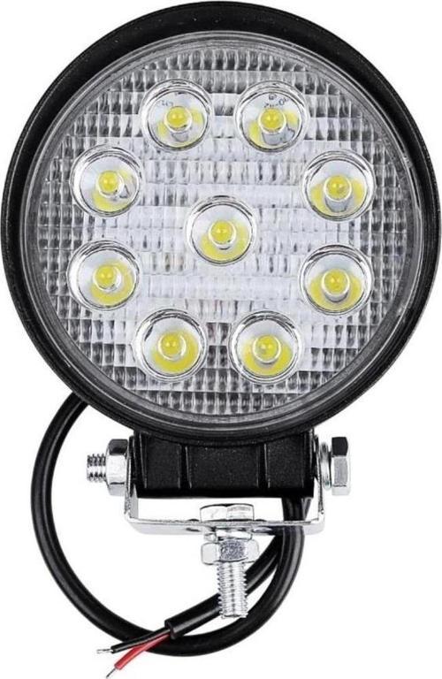 9 Led 27W Off Road Gündüz Farı Sis Çalışma Lambası Yuvarlak Kalın