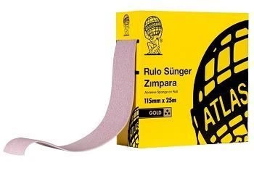 Mey İthalat® Atlas Gold 120 Kum Sünger Zımpara 115 mm 1 Metre