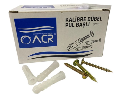 Mey İthalat® ACR 8 mm Kalibre Dubel 100 Adet
