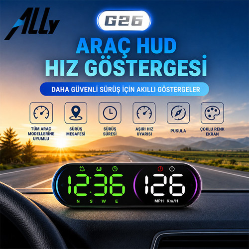HUD G26 GPS Head Up Display HUD, Dijital Hız Göstergesi
