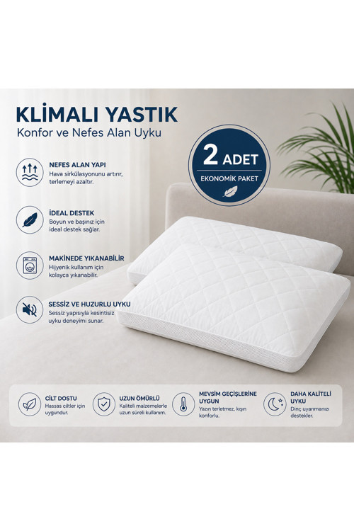 Premium Klimalı Yastık - 2 Adet