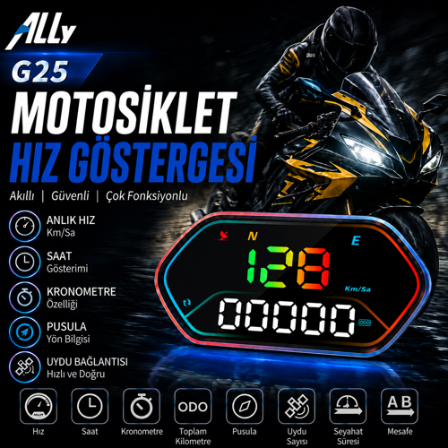 HUD G25 OBD2 + GPS Head Up Display HUD, Dijital Hız Göstergesi
