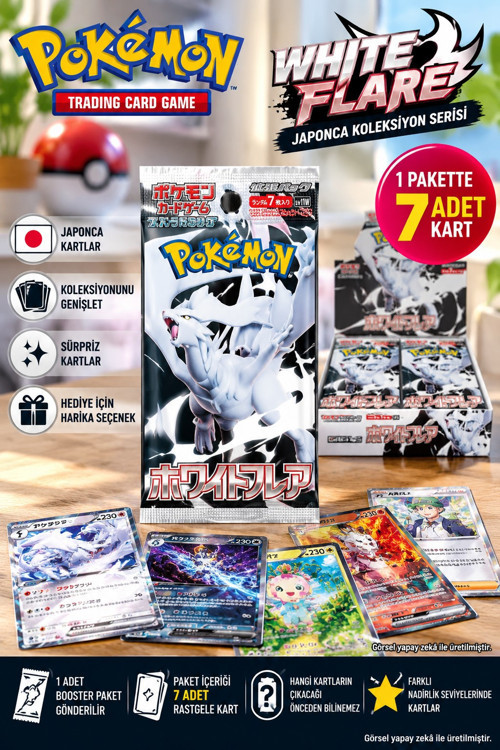Pokémon White Flare Japonca Booster Paket SV11W 7 Kart Scarlet & Violet Koleksiyon Kartı