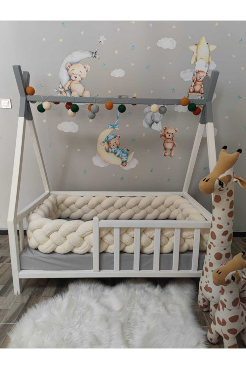 120 Cm 4 Lü Peluş Örgü Koruma Modeli Yeni Nesil Welsoft Kumaş