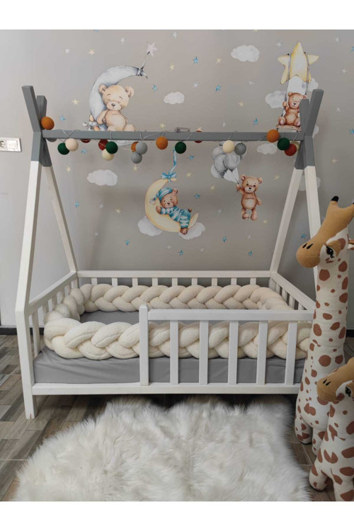 320 Cm 3 Lü Peluş Örgü Koruma Modeli Yeni Nesil Welsoft Kumaş