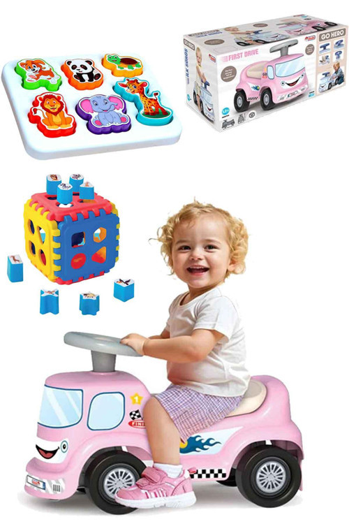 Eğitici Geliştirici Neşeli Dostlar Bultak Go Hero Arabam Pembe İlk Arabam
