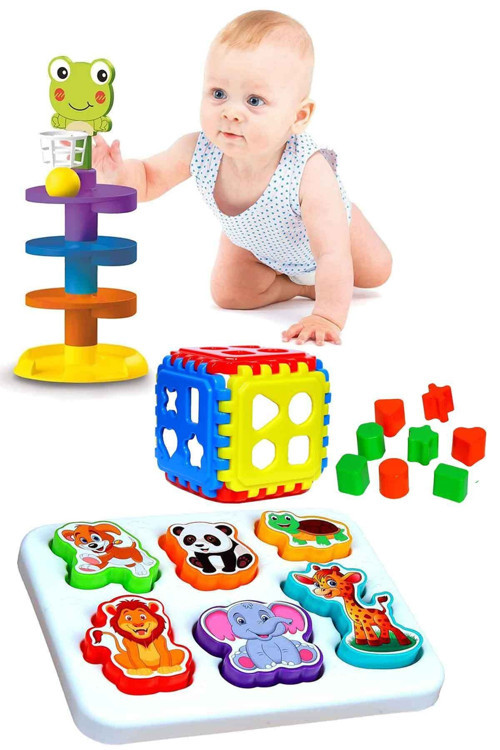 Eğitici Dizayn Kaydıraklı Top Kule Sevimli Hayvanlar Sevimli Hayvanlar Bultak Puzzle