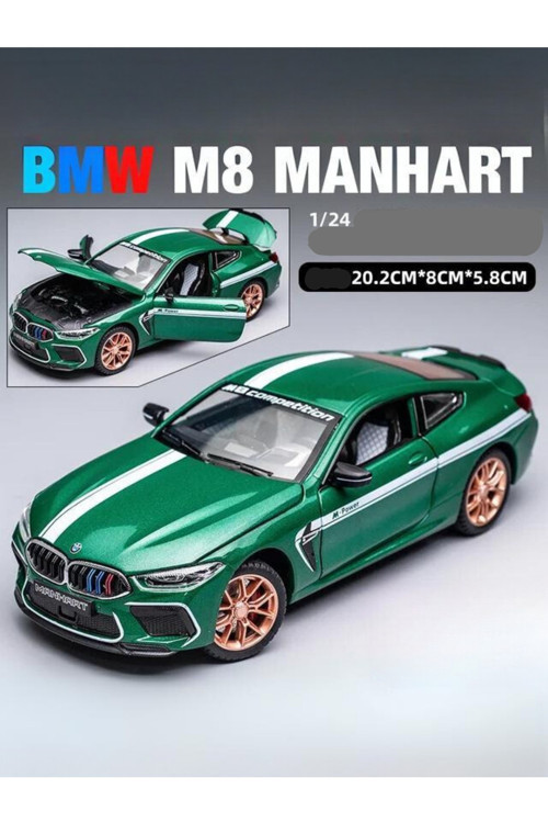 Sesli Led Farlı Kapılar Açılır Çek Bırak Full Metal İnce Detay Bmw M8 Manhart Yeşil