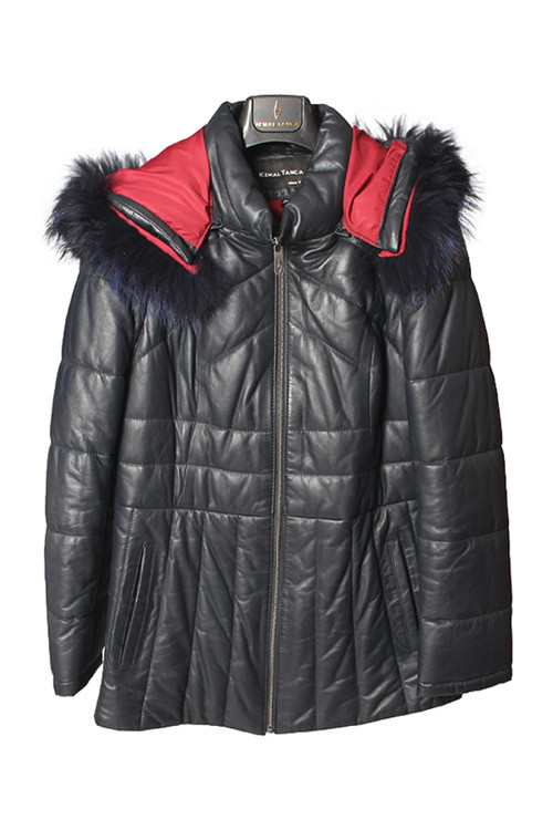 415 A16 Kadın Deri Mont