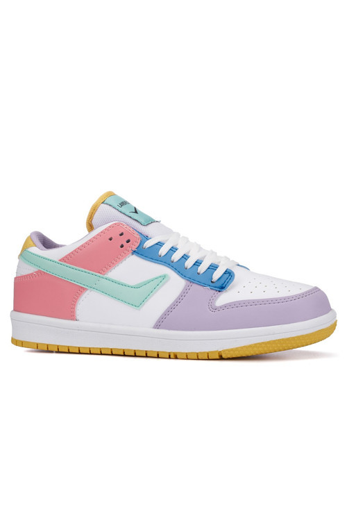 Günlük Kadın Rahat Esnek Hafif Sneaker Kaymaz Taban Bağcıklı Spor Ayakkabı 8075