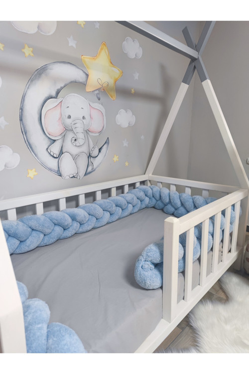 120 Cm 3 Lü Örgü Koruma Modeli Yeni Nesil Peluş Kumaş