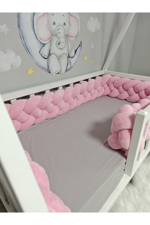 120 Cm 4 Lü Örgü Koruma Modeli Yeni Nesil Peluş Kumaş