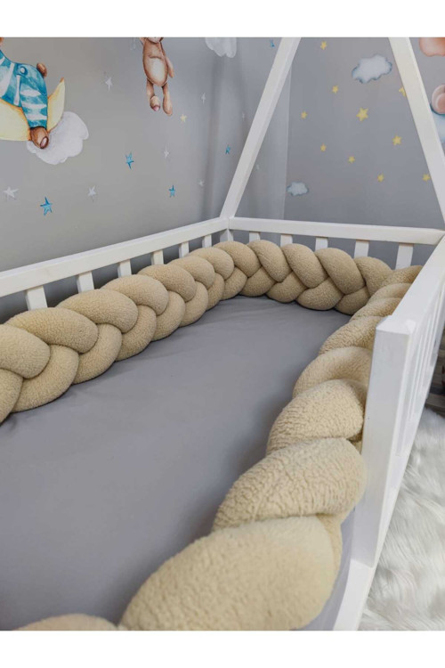 340 Cm 3 Lü Örgü Koruma Modeli Yeni Nesil Peluş Kumaş
