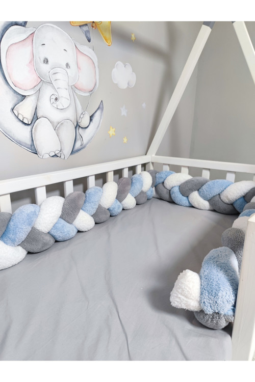 340 Cm 3 Lü Örgü Koruma Modeli Yeni Nesil Peluş Kumaş