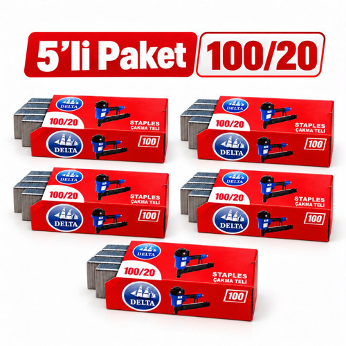 5'Lİ PAKET - Dlt 100/20 100 Serisi Havalı Zımba Teli 2 cm (3.375 Adet)