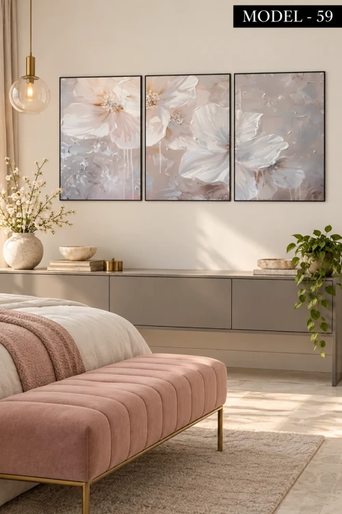 Yapışkanlı Keçe Tablo - Poster Çiçek (Model- 59)