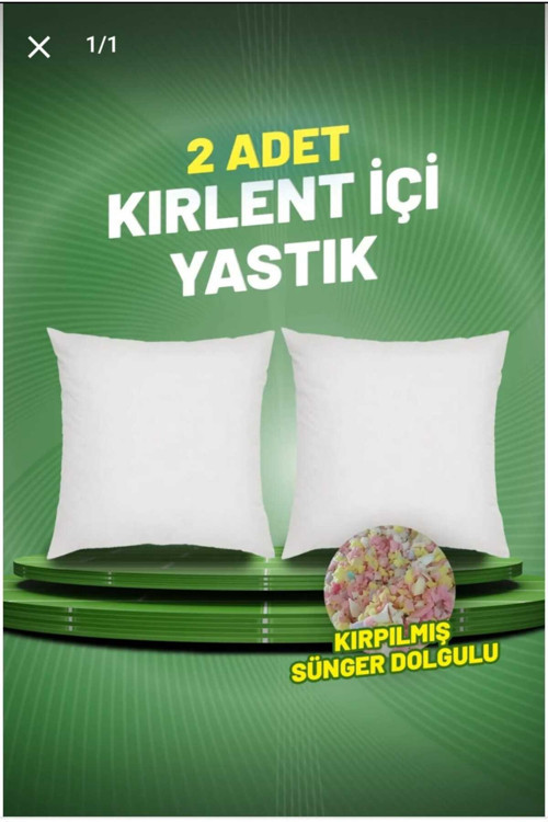 Eko Kırlent İç Dolgusu 2'Li Ekonomik Paket Sünger Dolgu