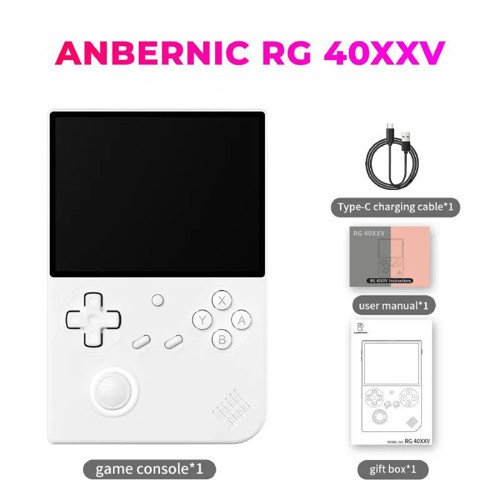 RG40XXV Dikey Retro El Oyun Konsolu 64 GB Beyaz - 4.0 İnç OCA IPS Ekran RGB Işıklı Joystick H700 İşlemci 5G Wi-Fi HDMI Bluetooth (PSP, PS1, DC Destekli)