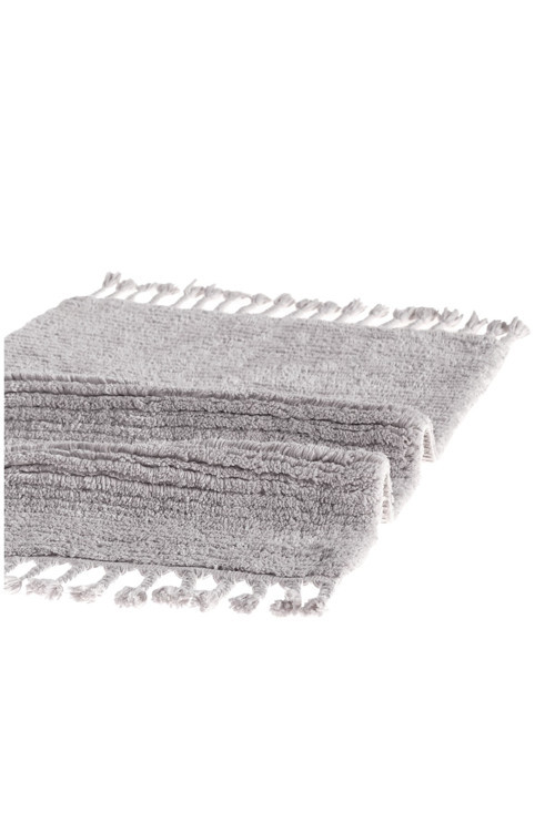 Belina 2'li Takım Bambu Banyo Paspası 40x60+60x90 Cm Küllü Gri