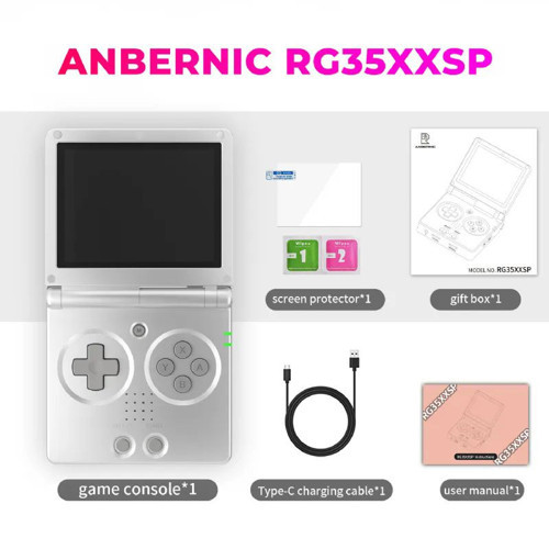 RG35XXSP Katlanabilir Retro El Oyun Konsolu 64 GB Gümüş - 3.5 İnç OCA IPS Ekran H700 İşlemci 5G Wi-Fi HDMI Bluetooth (PSP, PS1, NDS Destekli)