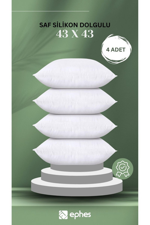 43 X 43 Cm Elyaf Dolgulu Kırlent İç Yastığı 4 Adet Erfa Home