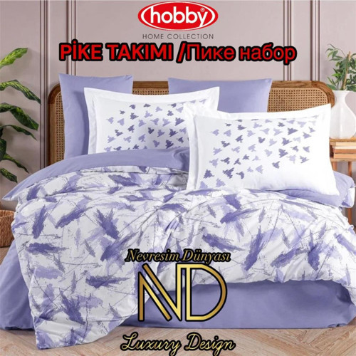 Hobby Poplin Pike Takımı Tek Kişilik Silva Lila