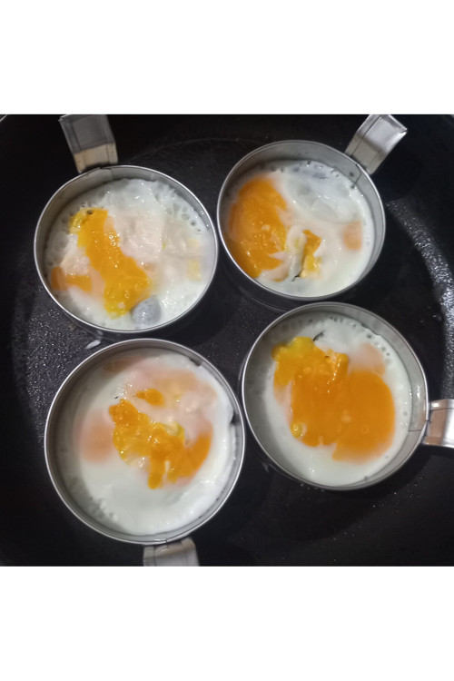 Omlet Ve Krep Pişirme Kalıbı 4 Lü En 9Cm Derinlik 2,5Cm %100 Paslanmaz Krom 304