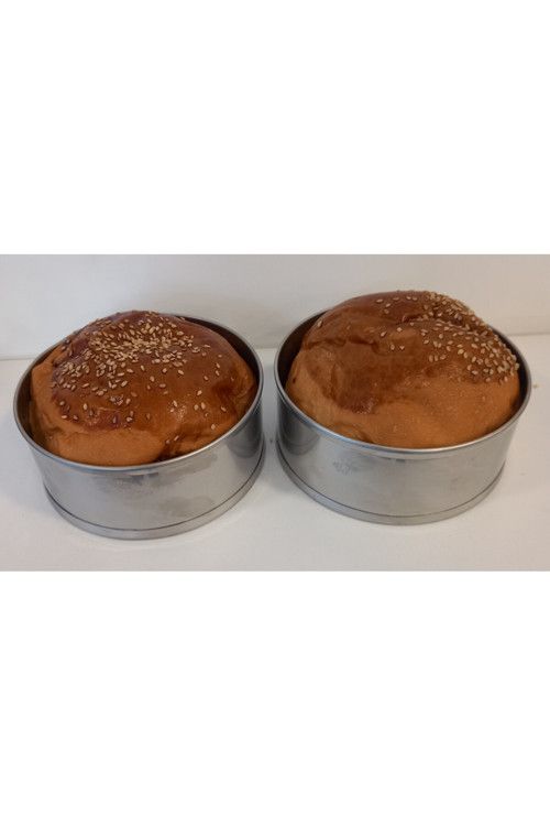 Hamburger Ekmeği & Kek Kalıbı 2 Li Genişlik 12Cm Derinlik 5Cm Paslanmaz Krom Çelik 304