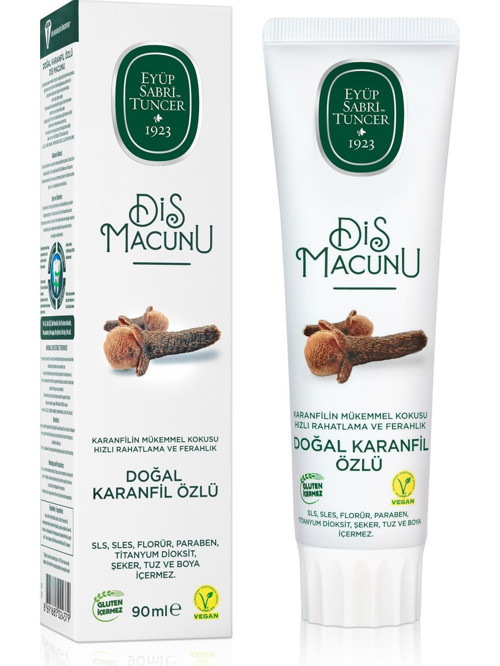 Doğal Karanfil Özlü Diş Macunu - Ferahlatıcı Etki, 90 ml, Ağız Ferahlatıcı