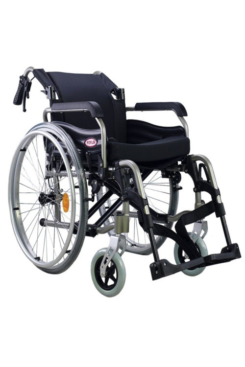 P957 Alüminyum Hafif Hasta Engelli Refakatçi Tekerlekli Sandalye 50 Cm