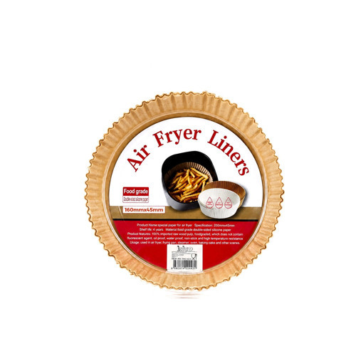50PCS YUVARLAK TABAN: 16CM - KENAR: 4.5CM AİR FRYER PİŞİRME KALIP KAĞIT (5047)