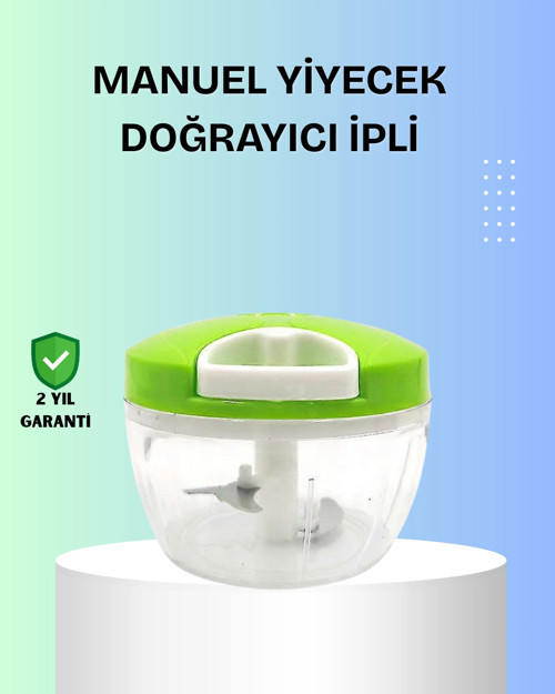 El Tipi Yiyecek Kıyıcı Üç lı Pratik Doğrayıcı