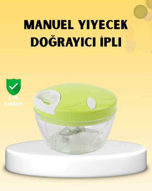 ® Manuel Yiyecek Doğrayıcı İpli Hızlı Pratik Sebze Kıyıcı