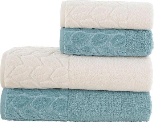 Hazal 4'Lü Banyo Havlu Takımı Petrol Krem