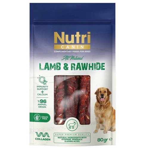 Kuzu Etli Sarılı Kemik 80 gr Köpek Ödülü