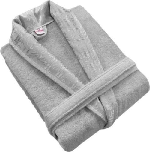 Unisex Gri Bamboo Tek Bornoz