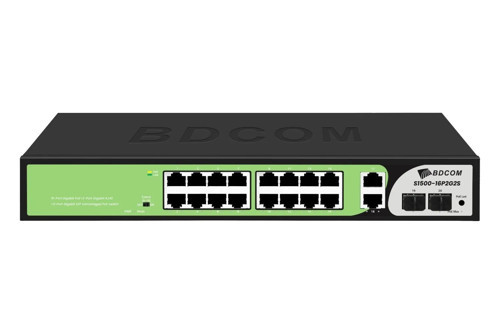 S1500-16P2G2S 20 Port GIGABIT 16xPoE 185W 2xRJ45 2xSFP Yönetilemez Switch