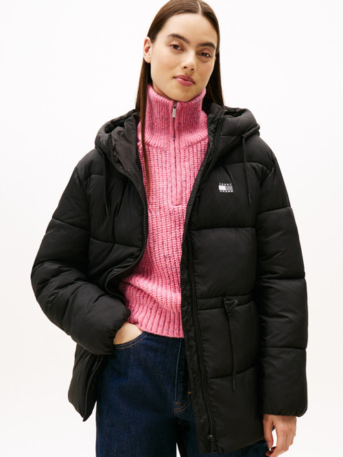TJW HOODED MIDI PUFFER JACKET