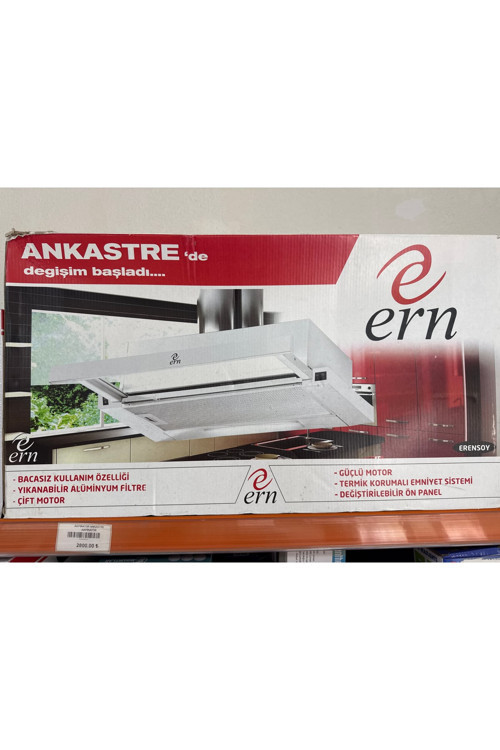 White Daisy Ecr Beyaz Sürgülü Aspiratör 200 m3/saat Maksimum Emiş ve Tek Filtre Özelliği
