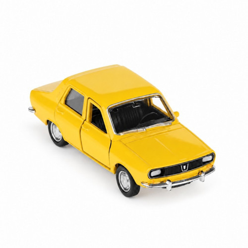 43827 Renault 12 Sarı 1:36 Metal Die-Cast Çek-Bırak Model Araba – 11,5 cm