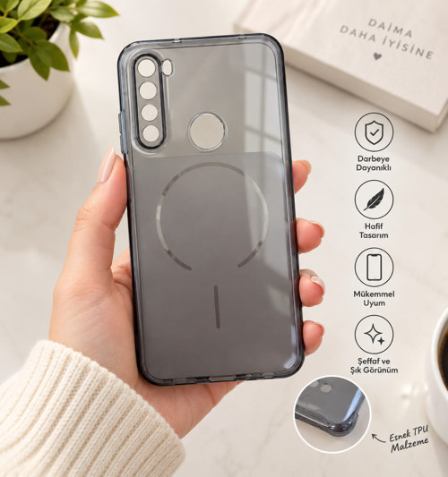 REDMİ NOTE 8 UYUMLU ŞEFFAF KAMERA KORUMALI SİLİKON