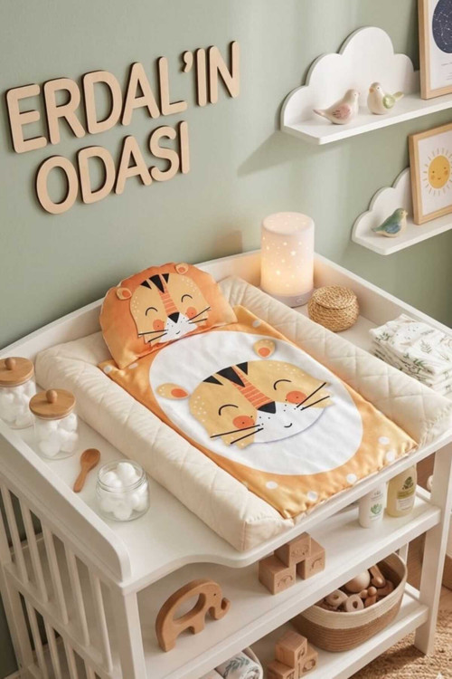 Erkek Bebek Yastıklı Pratik Alt Değiştirme Matı Minderi Alt Değiştirme Pedi Bakım Örtüsü