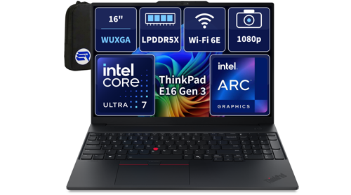 ThinkPad E16 22AY0037TXEP1 Ultra7-256V 16 GB RAM 512 GB SSD 16'' WUXGA Win11 Pro + ElektroPasaj Çanta