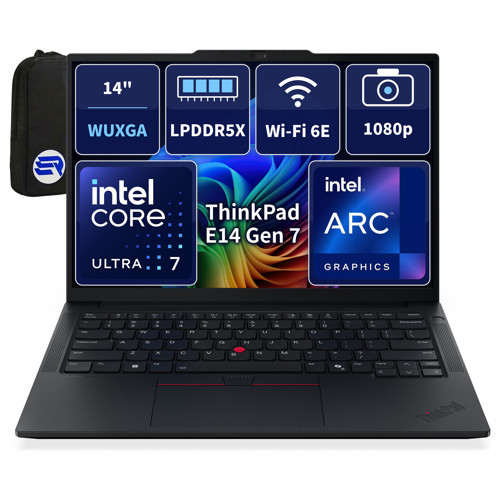 ThinkPad E14 21U2007NTXEP1 Ultra7-256V 16 GB RAM 512 GB SSD 14'' WUXGA Win11 Pro + ElektroPasaj Çanta