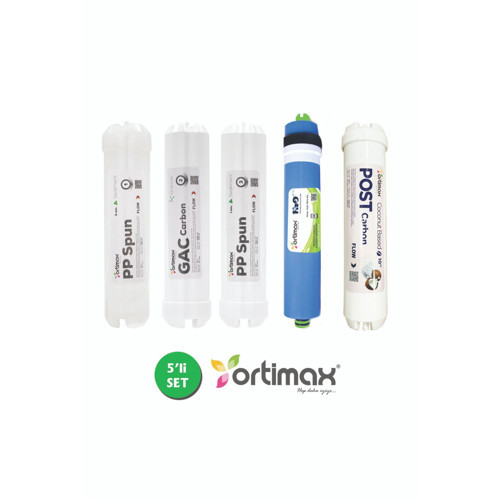 Ortimax Su Arıtma Cihazı Uyumlu 5li Filtre Set
