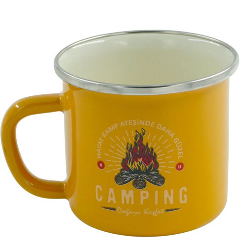 Emaye Kupa 330 ml Sarı Camping