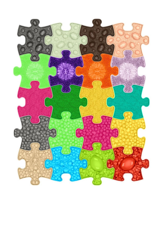 Mini Puzzles Set · 14,25X17,29 Cm · 20 Parça Duyusal Mat | Yumuşak-Sert | Duyusal & İnce Motor Ve Eşleştirme Oyunları
