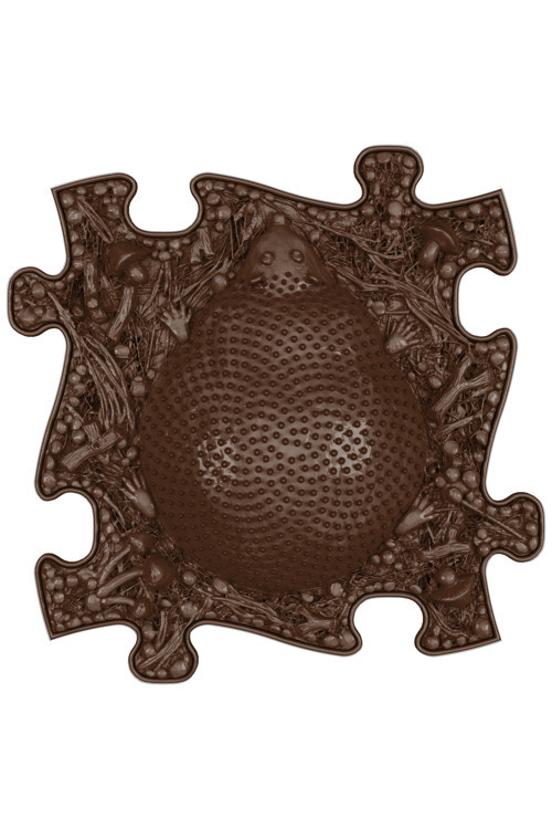 Kirpi Tek Mat · 29,80X29,80 Cm · Kahverengi | Sert Ortopedik & Duyusal Oyun Ve Aktivite Matı